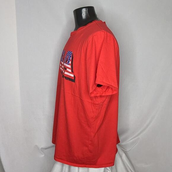 Open Trails Outdoor Graphic Tee | Men's 2XL Red Hiking Camping T-Shirt - Picture 3 of 5